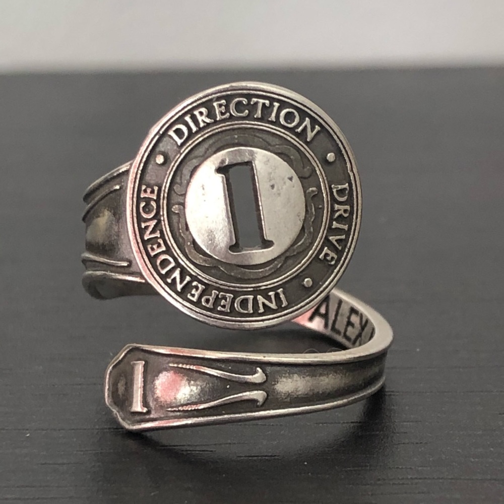 Alex and Ani adjustable life path spoon ring